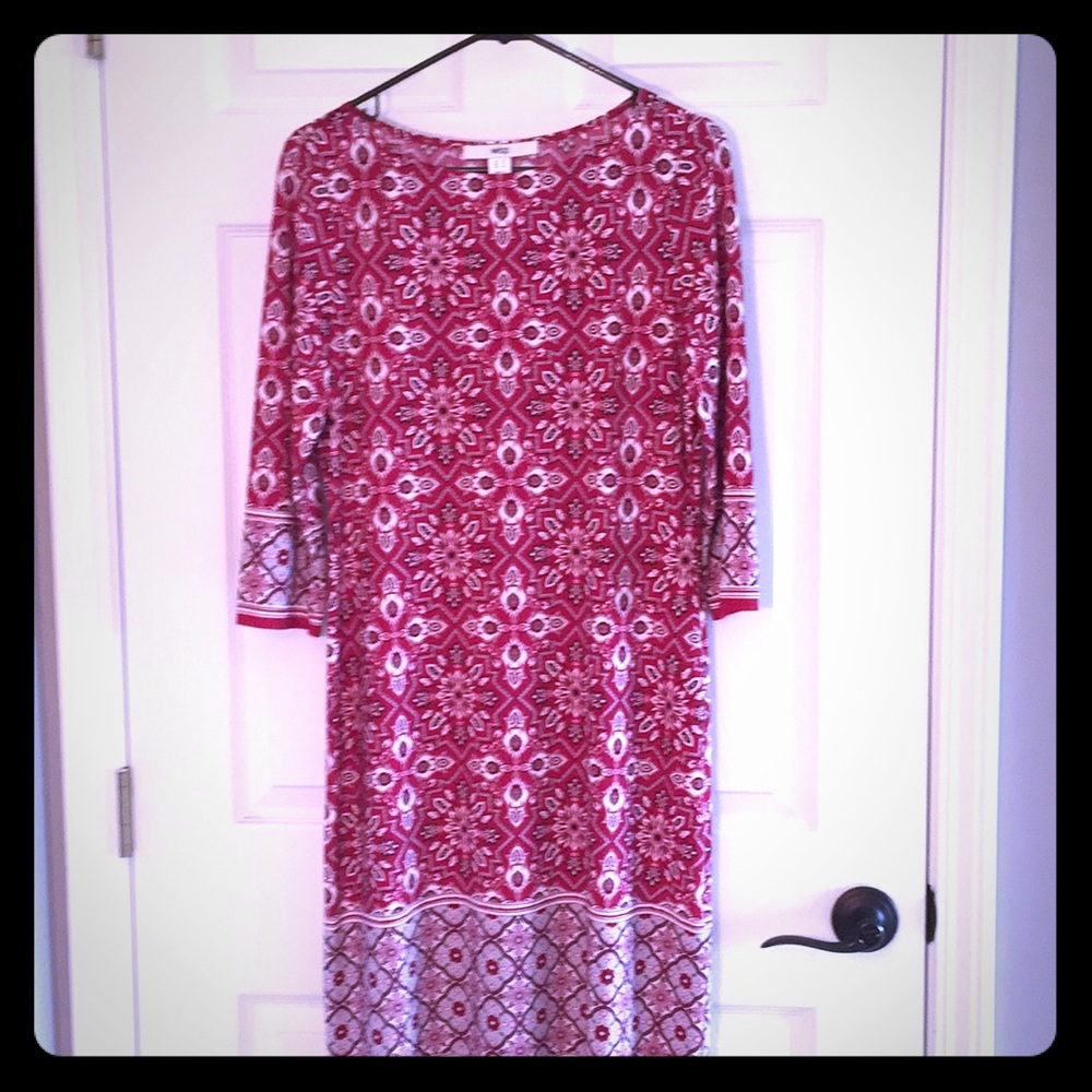 Red tunic dress
